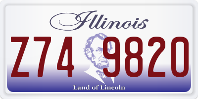 IL license plate Z749820