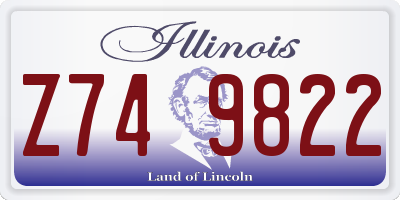 IL license plate Z749822