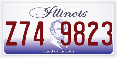 IL license plate Z749823