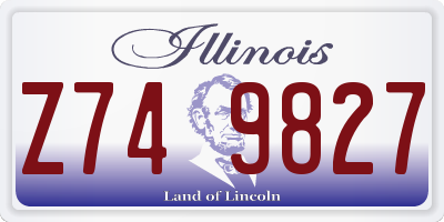 IL license plate Z749827
