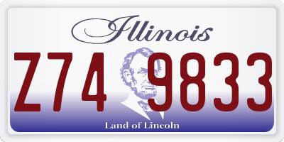 IL license plate Z749833