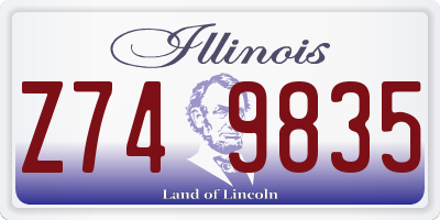 IL license plate Z749835