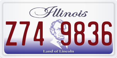 IL license plate Z749836