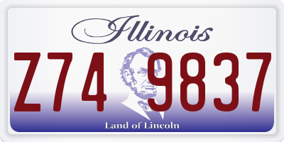 IL license plate Z749837