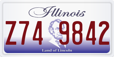 IL license plate Z749842