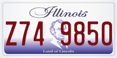 IL license plate Z749850