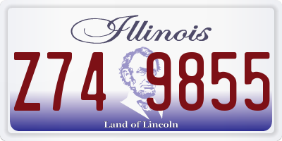 IL license plate Z749855