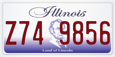 IL license plate Z749856