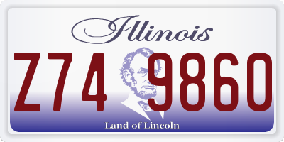 IL license plate Z749860