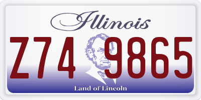 IL license plate Z749865