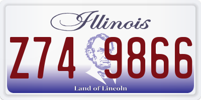IL license plate Z749866