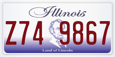 IL license plate Z749867