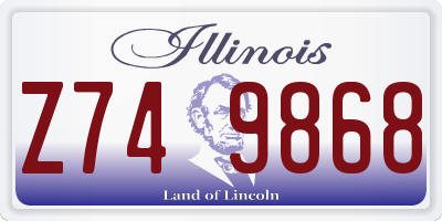 IL license plate Z749868