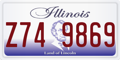 IL license plate Z749869