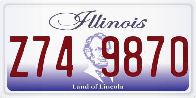 IL license plate Z749870