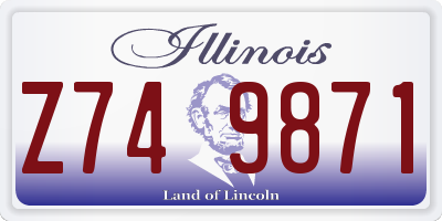 IL license plate Z749871