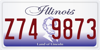 IL license plate Z749873