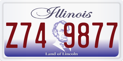IL license plate Z749877