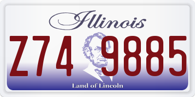IL license plate Z749885