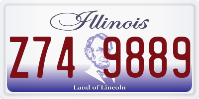 IL license plate Z749889