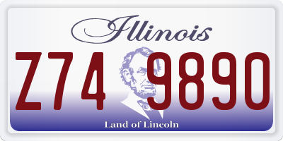 IL license plate Z749890