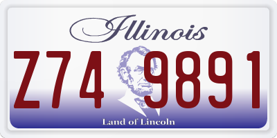 IL license plate Z749891