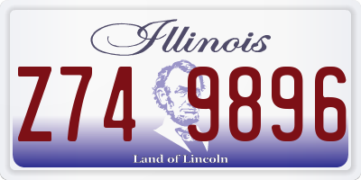 IL license plate Z749896