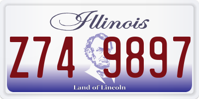 IL license plate Z749897