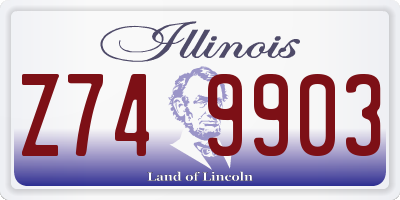 IL license plate Z749903