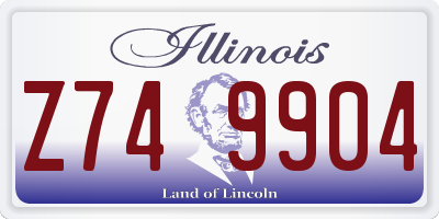 IL license plate Z749904
