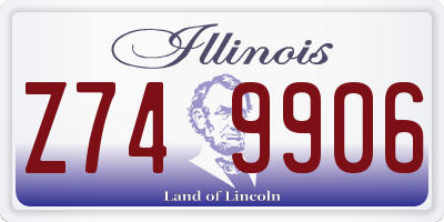IL license plate Z749906