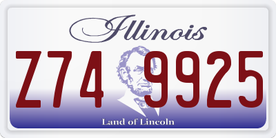 IL license plate Z749925