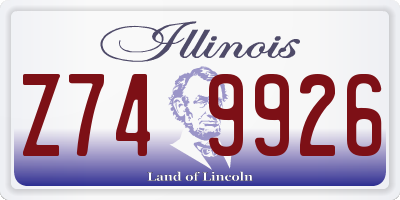 IL license plate Z749926
