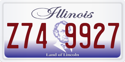 IL license plate Z749927