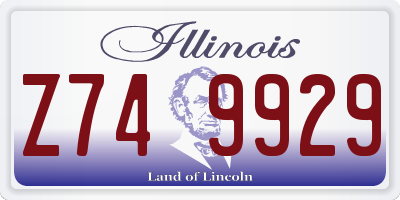 IL license plate Z749929