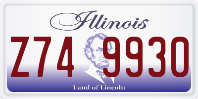 IL license plate Z749930