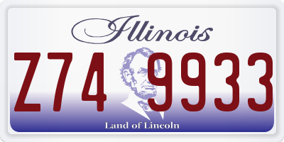 IL license plate Z749933