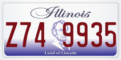 IL license plate Z749935
