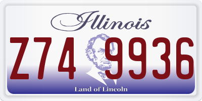 IL license plate Z749936