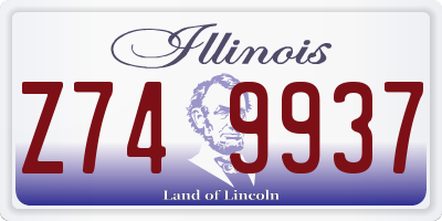 IL license plate Z749937