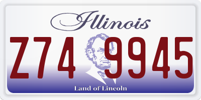 IL license plate Z749945