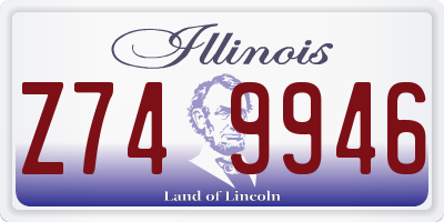 IL license plate Z749946