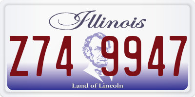 IL license plate Z749947