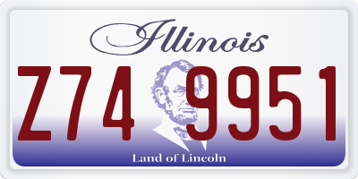 IL license plate Z749951