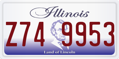 IL license plate Z749953