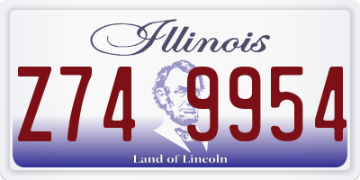 IL license plate Z749954