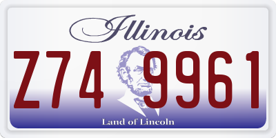 IL license plate Z749961