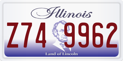 IL license plate Z749962