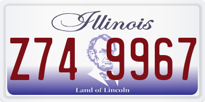 IL license plate Z749967