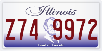 IL license plate Z749972